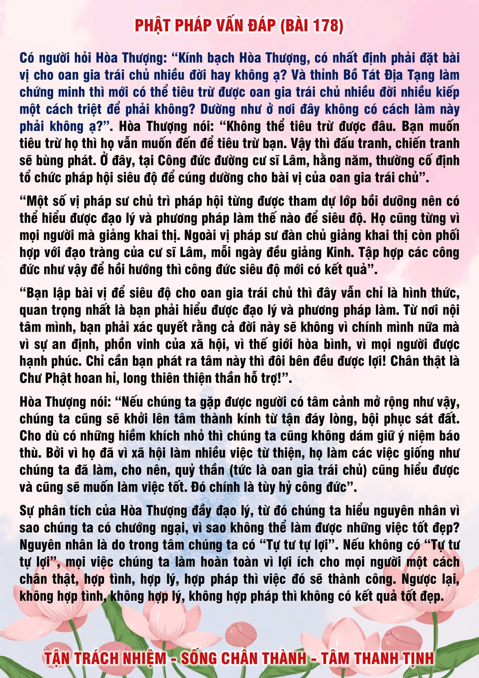178 · Phật Pháp Vấn Đáp - 178